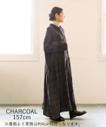 コットンウールグレンチェック　コートワンピース